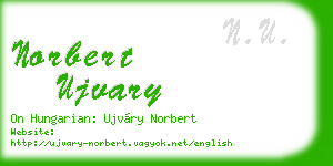norbert ujvary business card